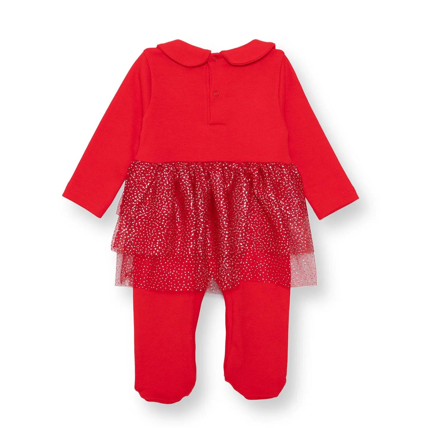 HelloBaby My First Christmas Newborn Girl Footed Jumpsuit - Red ebebek