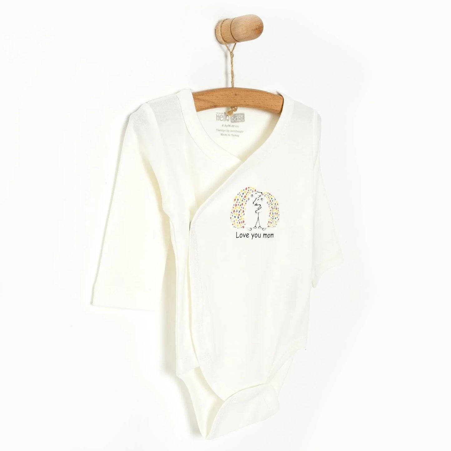 HelloBaby Long Sleeve Bodysuit - Ecru ebebek