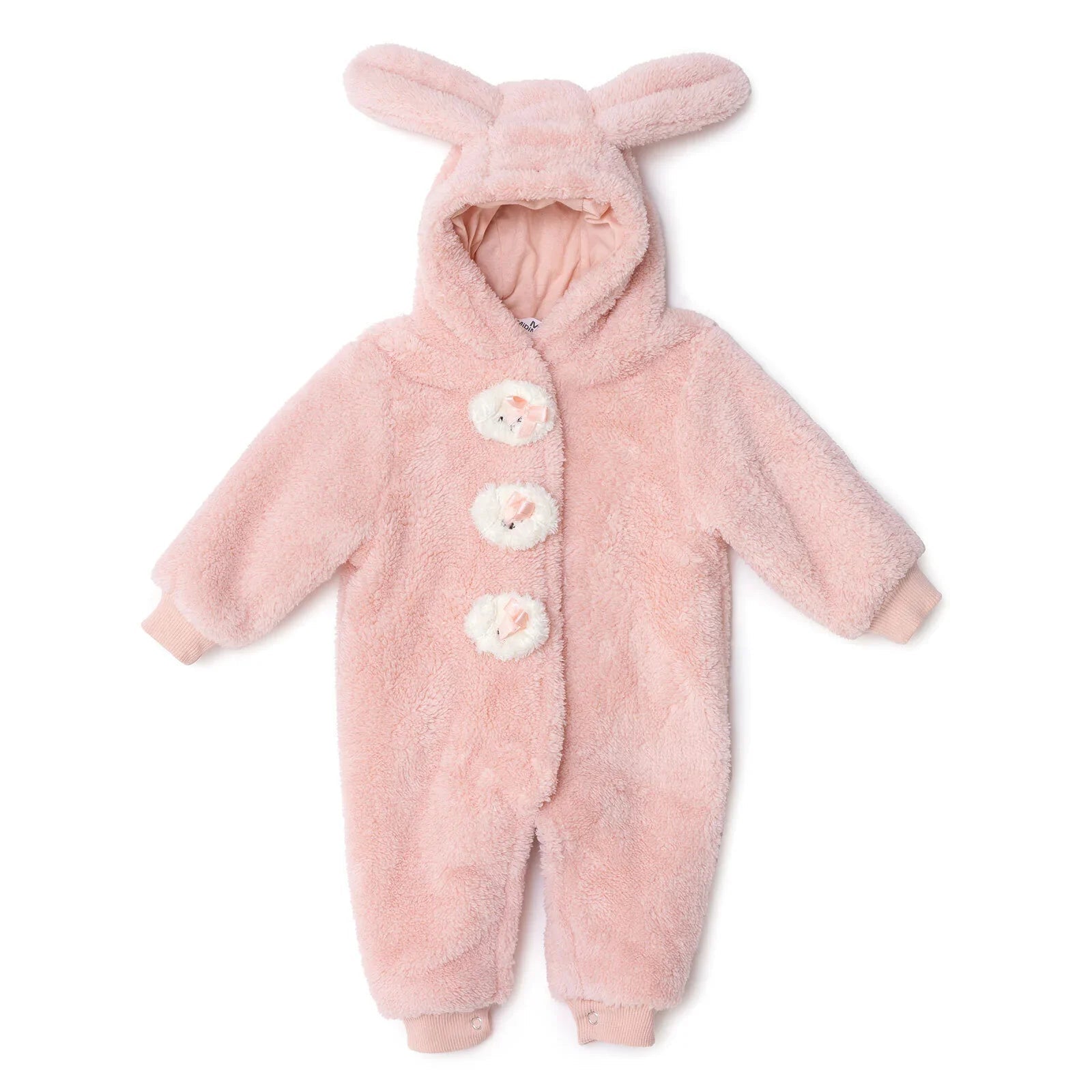 Midimod Newborn Welsoft Footless Jumpsuit - Pink ebebek