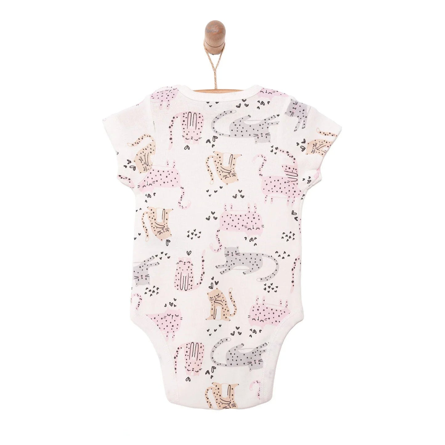 HelloBaby Baby Girl Short Sleeve Body - Ecru ebebek