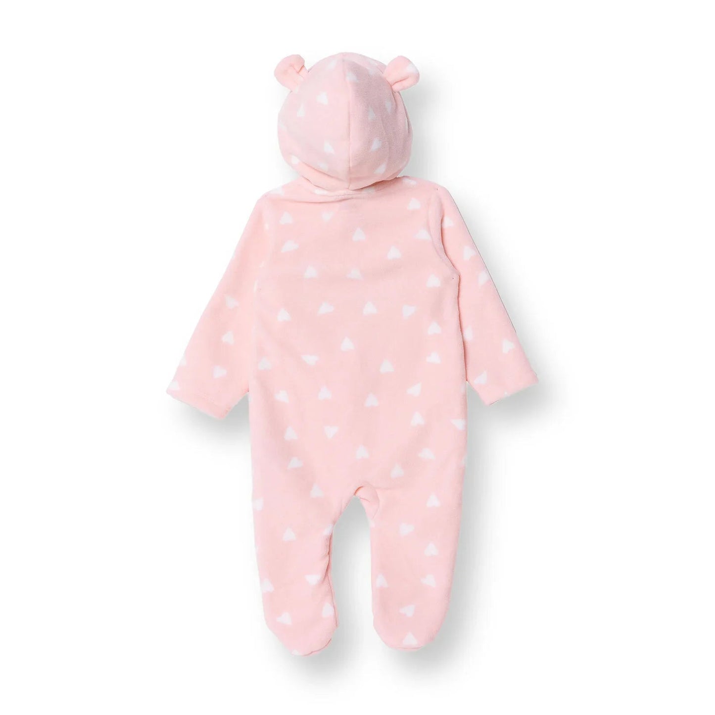 HelloBaby Newborn Polar Footed Jumpsuit - Pink Printed ebebek