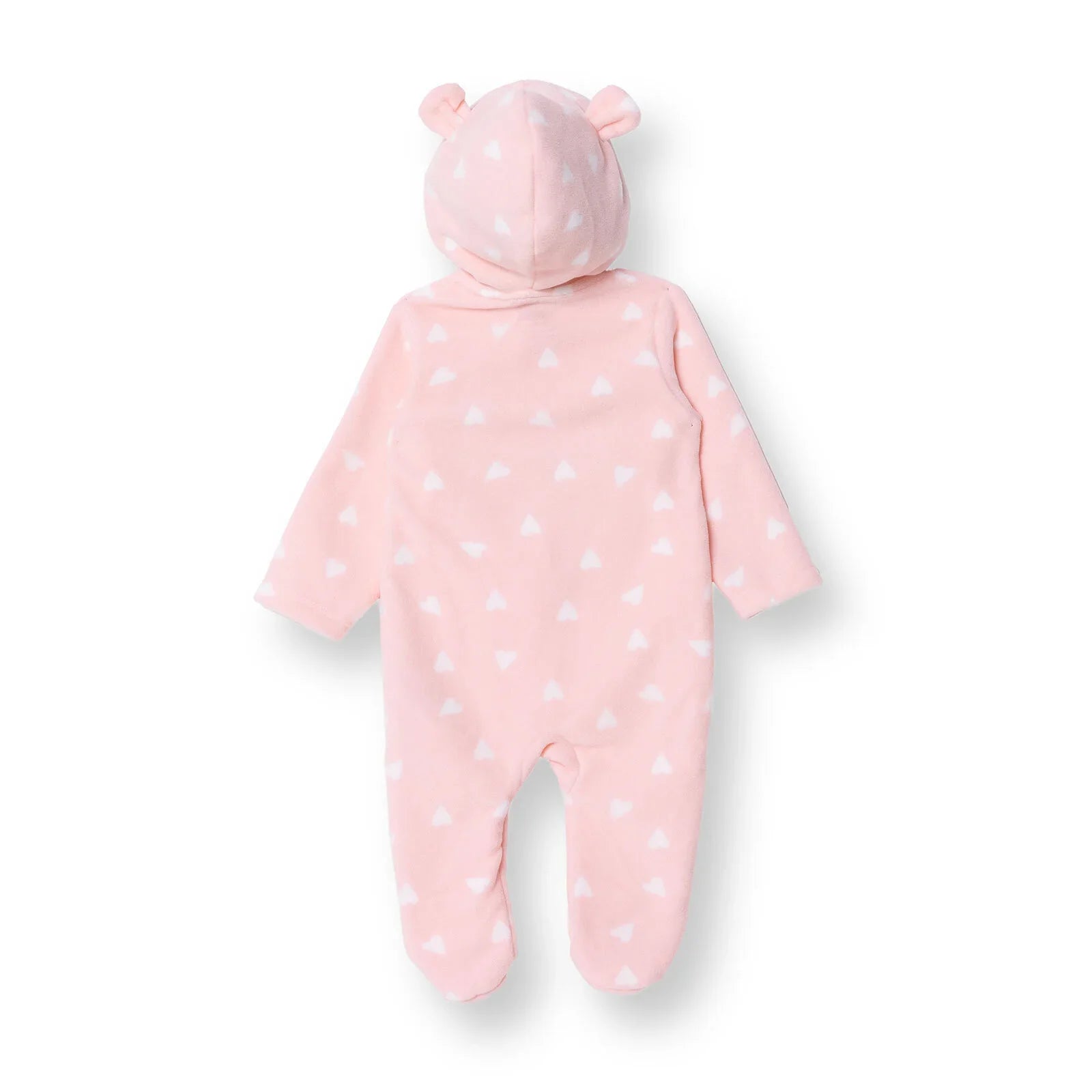 HelloBaby Newborn Polar Footed Jumpsuit - Pink Printed ebebek