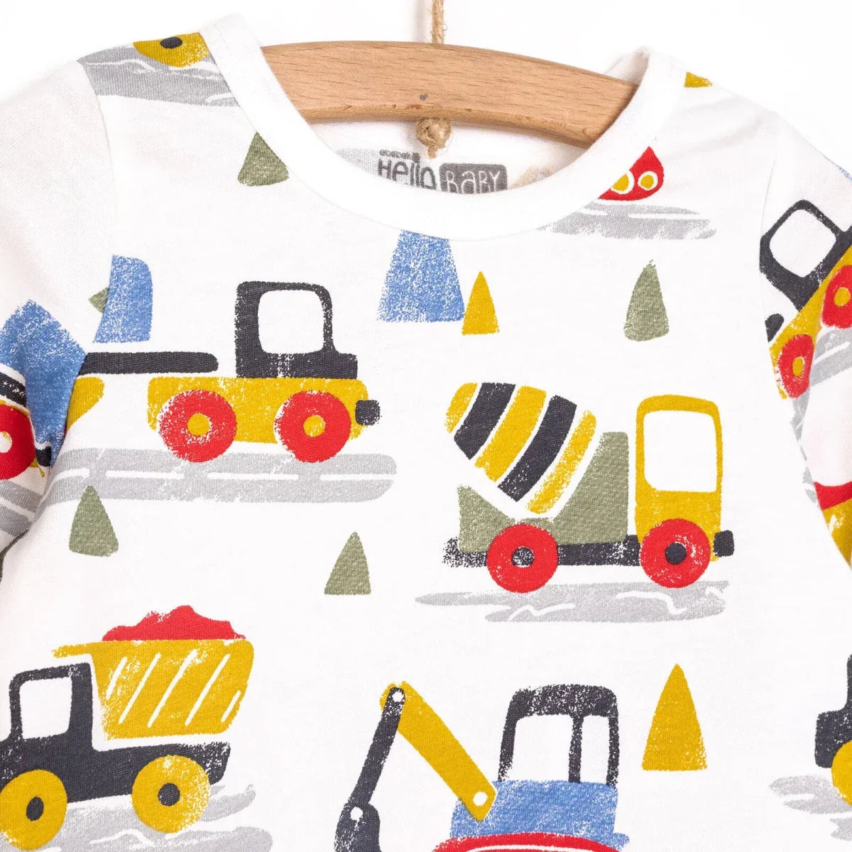 HelloBaby Baby Boy Long Sleeve Pyjamas Set - Ecru ebebek