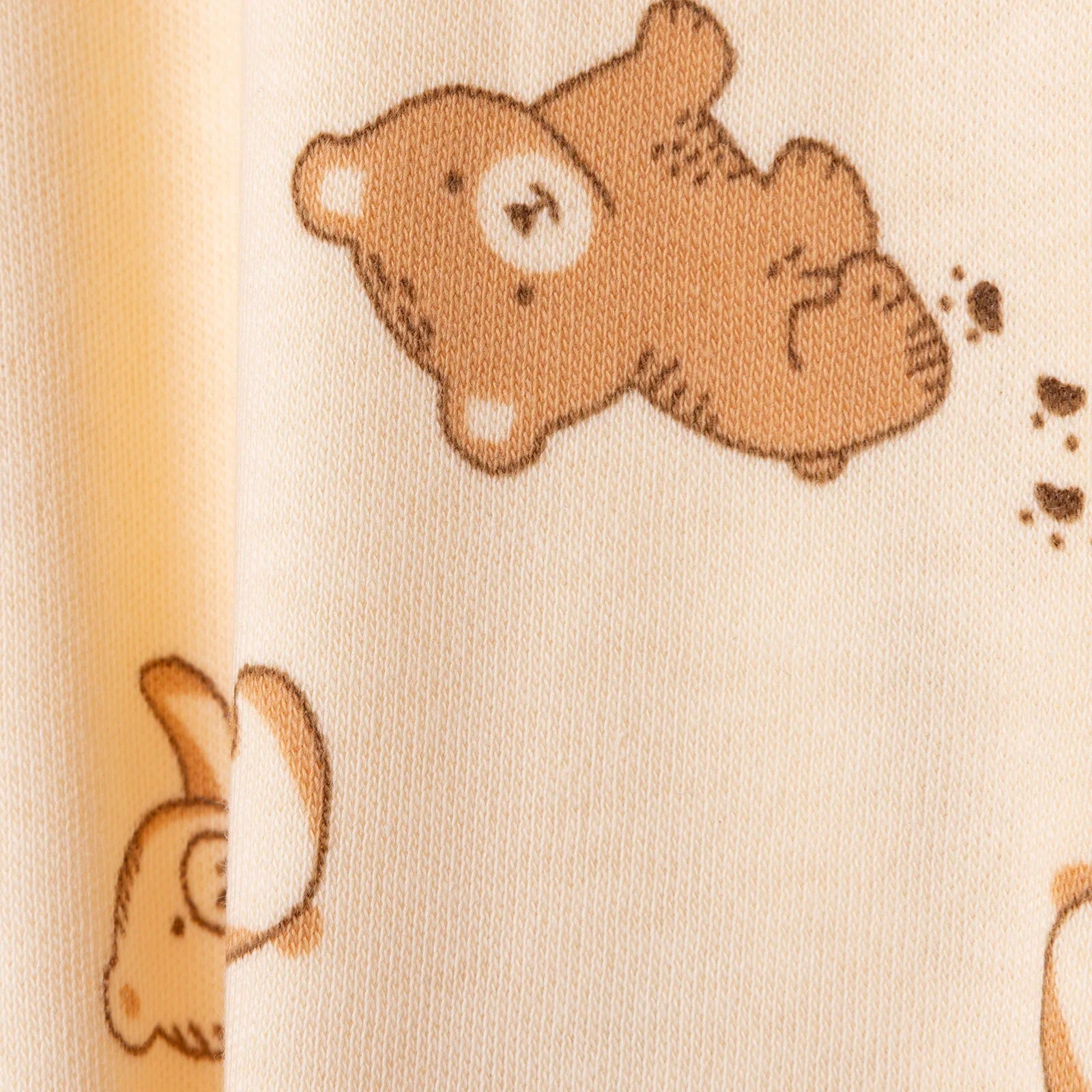HelloBaby Newborn Footed Jumpsuit - Beige Printed ebebek