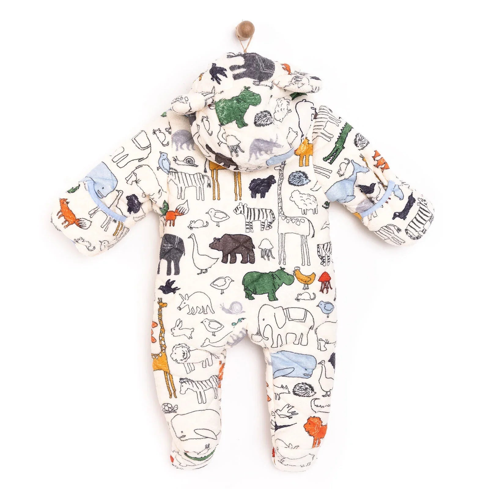 MidiMod Newborn Baby Boy Hooded-Footed Jumpsuit ebebek