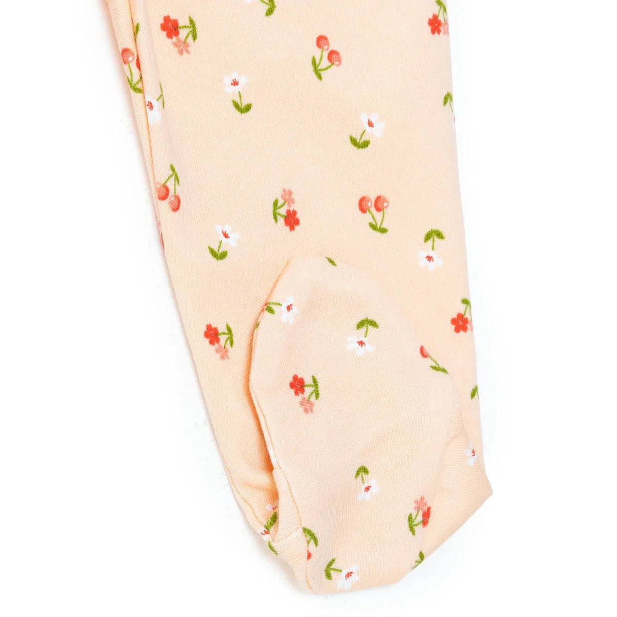 HelloBaby Girls Body-Footed Bottom-Hat Cherry with Poppers Crew Neck Long Leg Long Sleeve - Light Pink ebebek