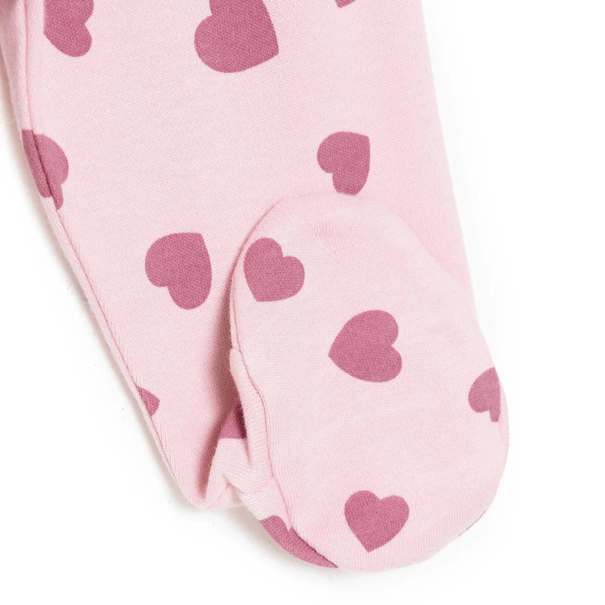 HelloBaby Girls Body-Footed Bottom-Hat Heart Crew Neck Long Leg Long Sleeve - Pink ebebek