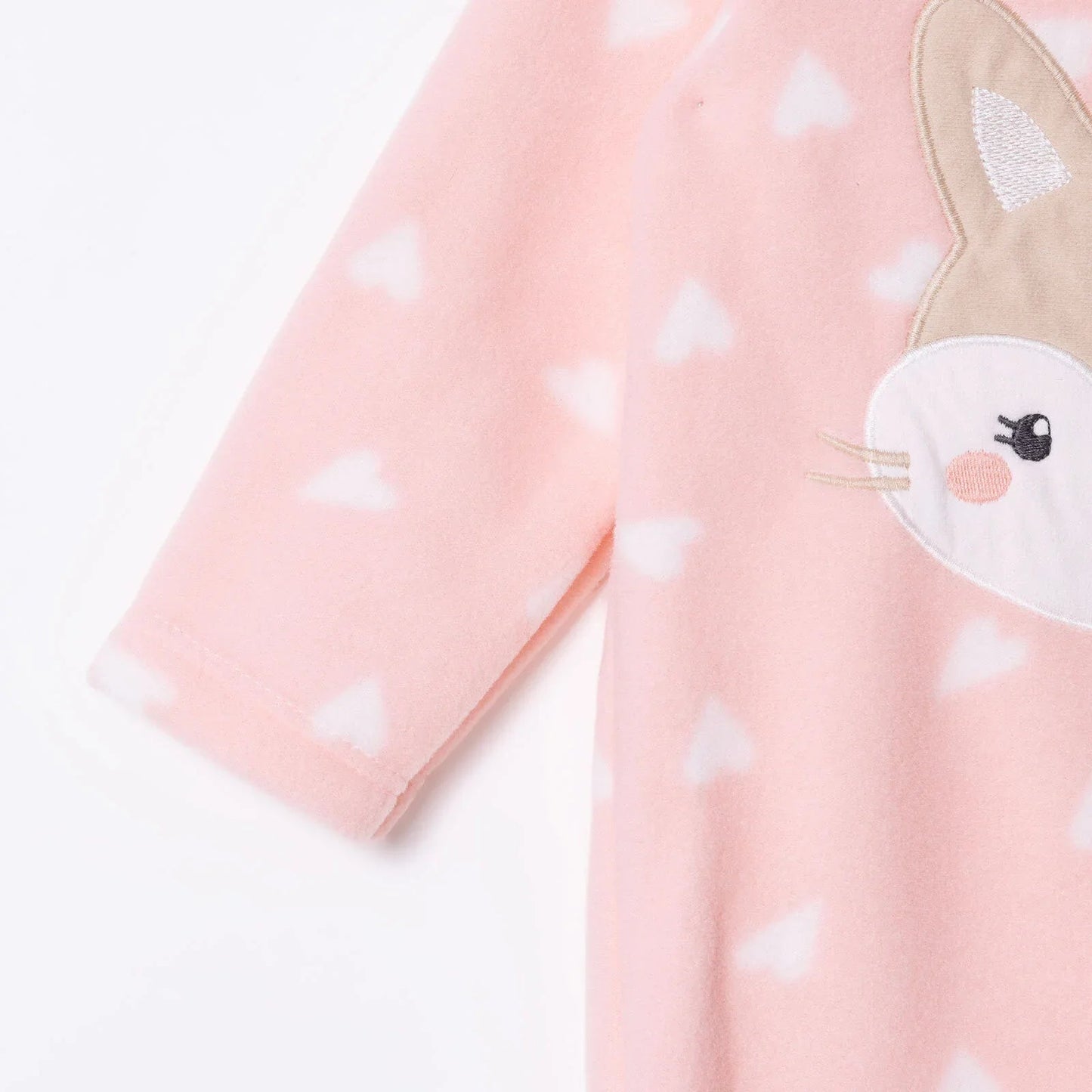 HelloBaby Newborn Polar Footed Jumpsuit - Pink Printed ebebek