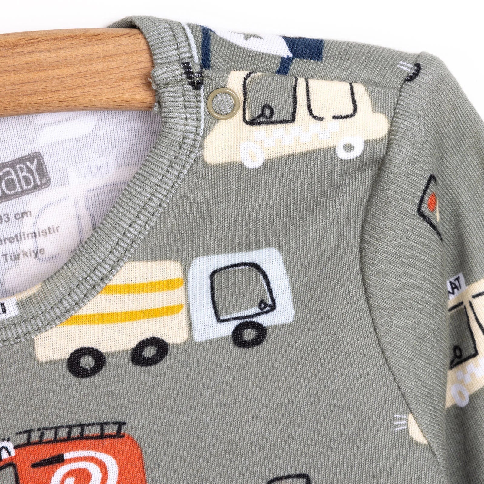 HelloBaby Baby Boy Long Sleeve Bodysuit 2pcs - Khaki ebebek