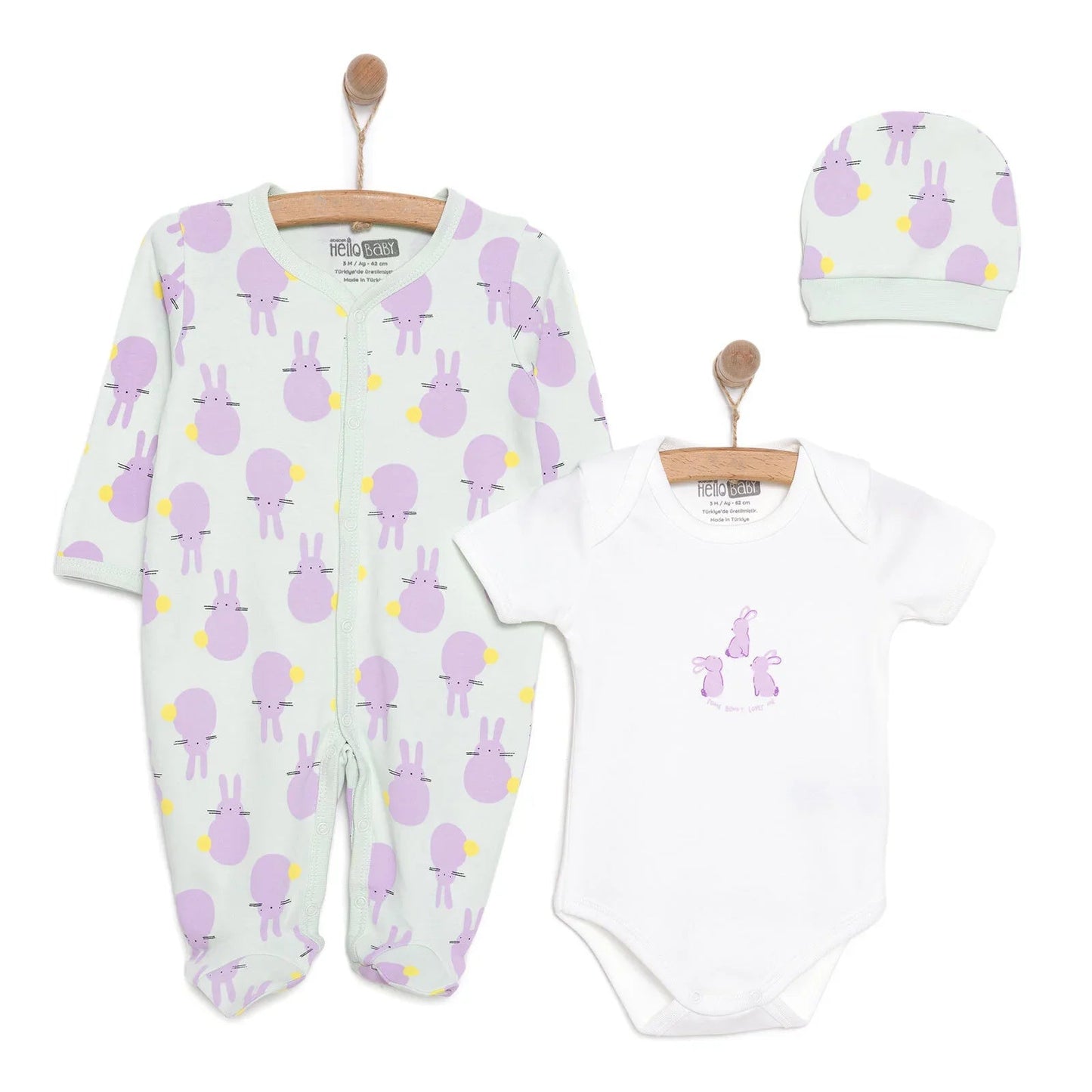 HelloBaby Newborn Baby Cute Elephant Jumpsuit - Ecru ebebek