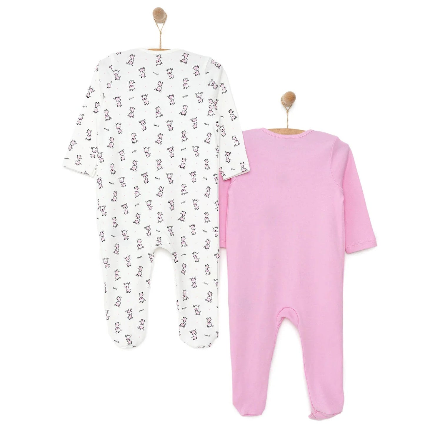 HelloBaby Newborn Baby Girl Footed Jumpsuit - Pink ebebek