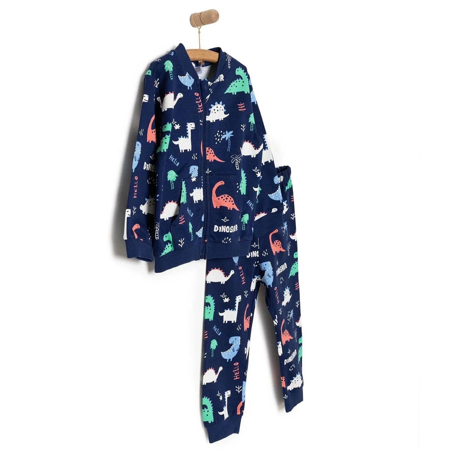 HelloBaby Basic Boy Dinosaur Patterned Jumpsuit - Printed ebebek