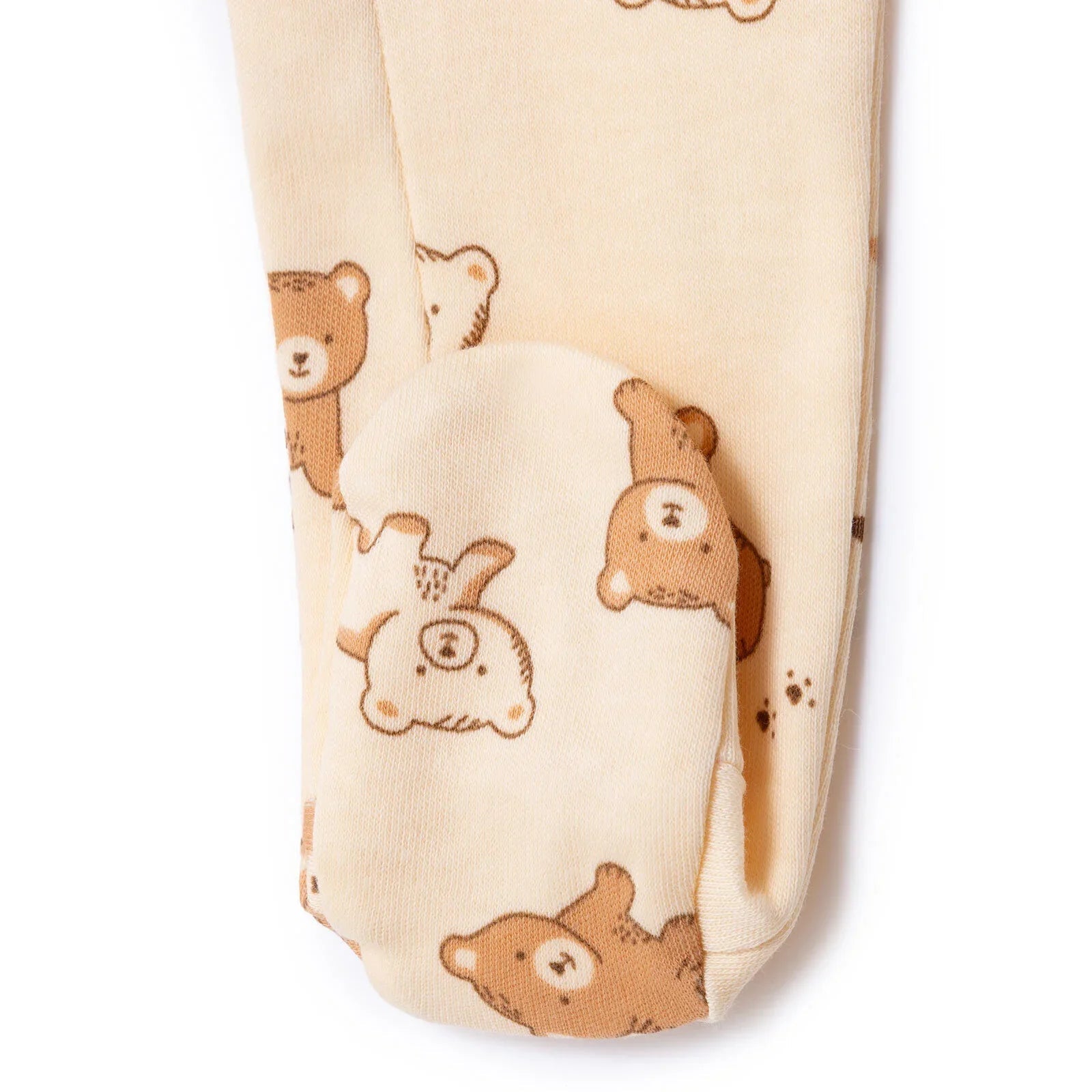 HelloBaby Newborn Footed Jumpsuit - Beige Printed ebebek