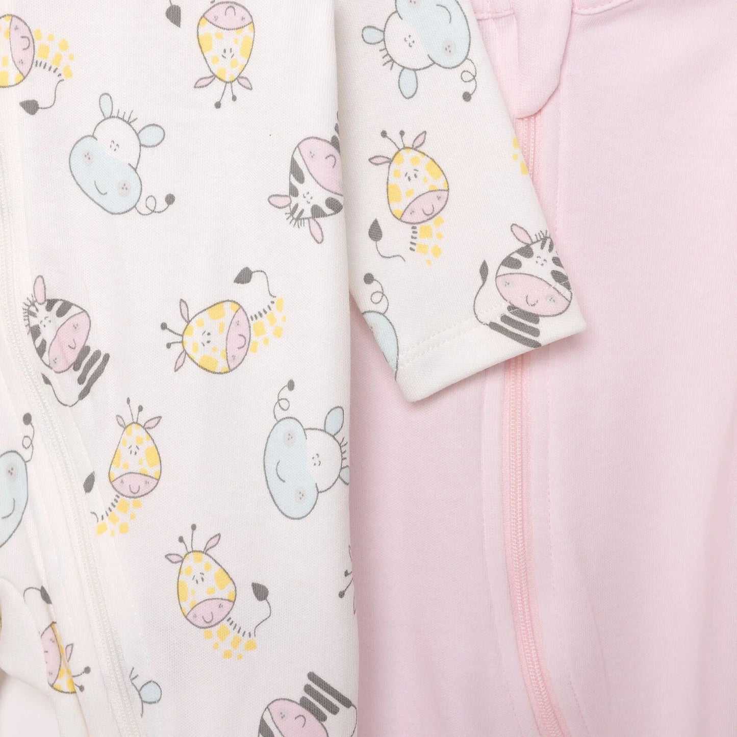 HelloBaby Newborn Girl Footed Jumpsuit - Ecru ebebek