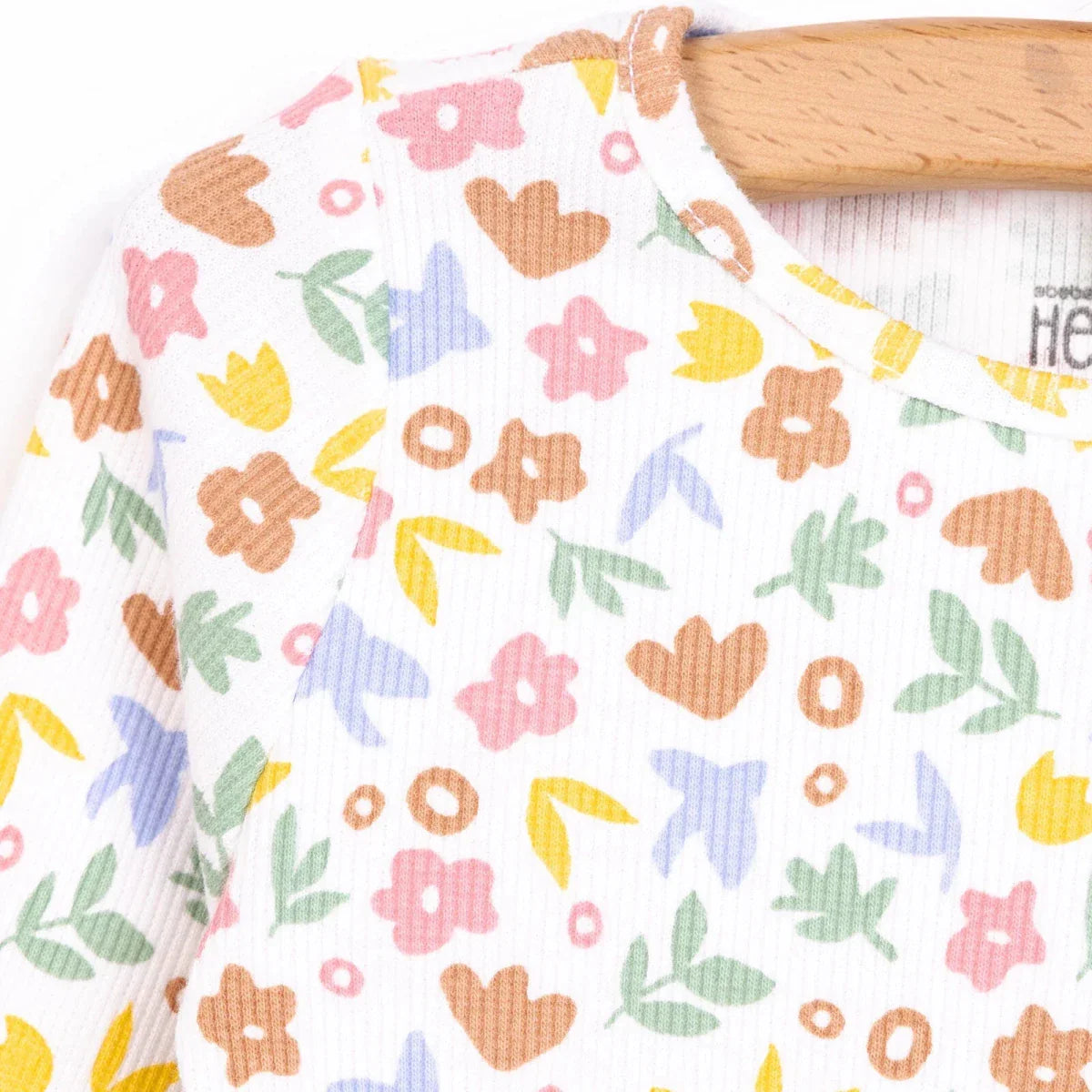 HelloBaby Girl Long Sleeve Pyjamas Set - Ecru ebebek
