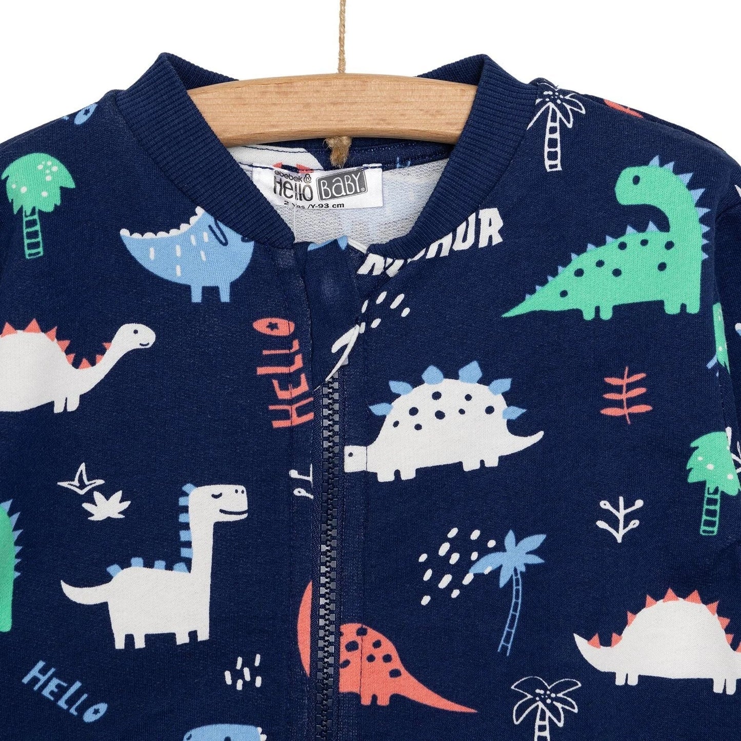 HelloBaby Basic Boy Dinosaur Patterned Jumpsuit - Printed ebebek