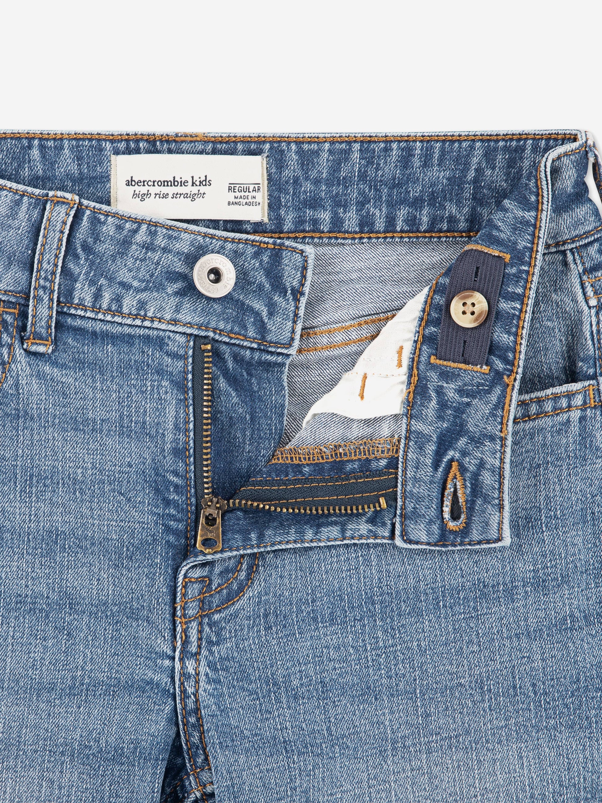 Abercrombie & Fitch Girls High Rise 90S Straight Jeans in Blue Childsplay Clothing