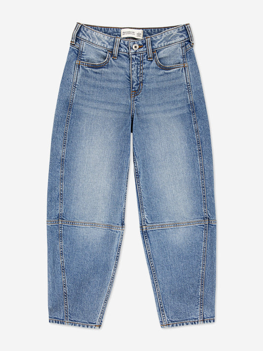 Abercrombie & Fitch Girls High Rise Balloon Jeans in Blue Childsplay Clothing