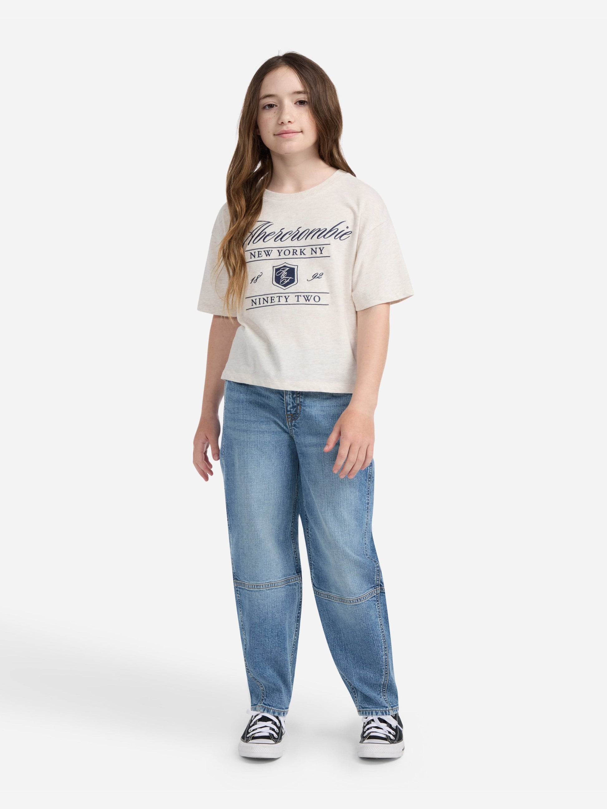 Abercrombie & Fitch Girls High Rise Balloon Jeans in Blue Childsplay Clothing