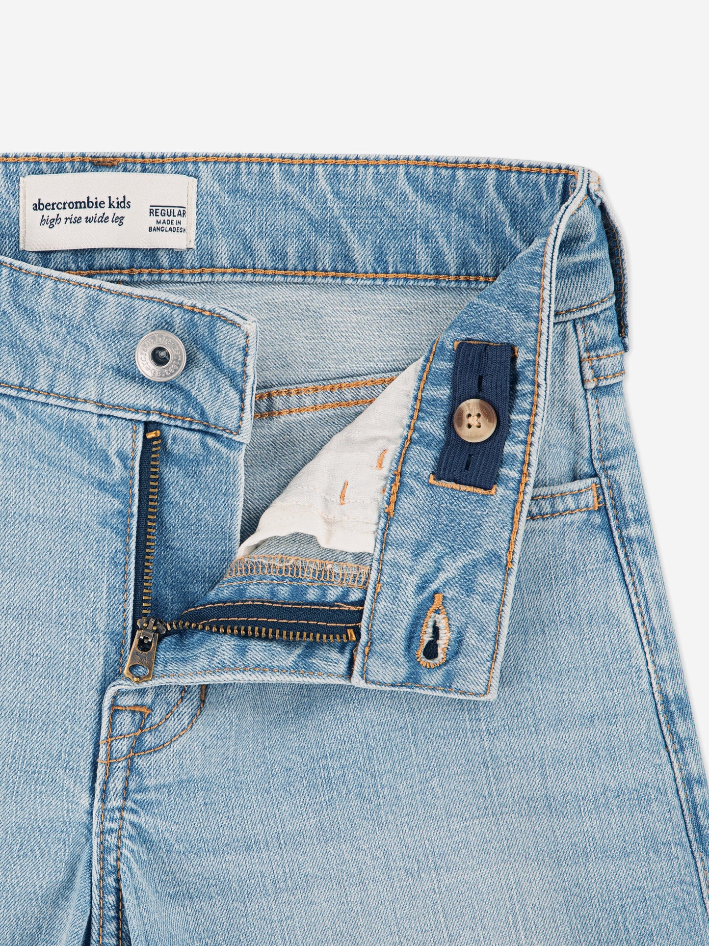 Abercrombie & Fitch Girls High Rise Wide Leg Jeans in Blue Childsplay Clothing