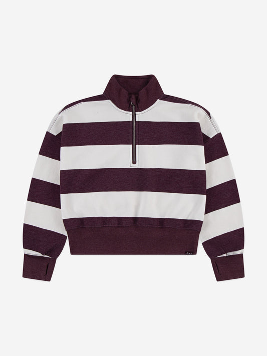 Abercrombie & Fitch Girls Quarter Zip Preppy Pullover in Red Childsplay Clothing