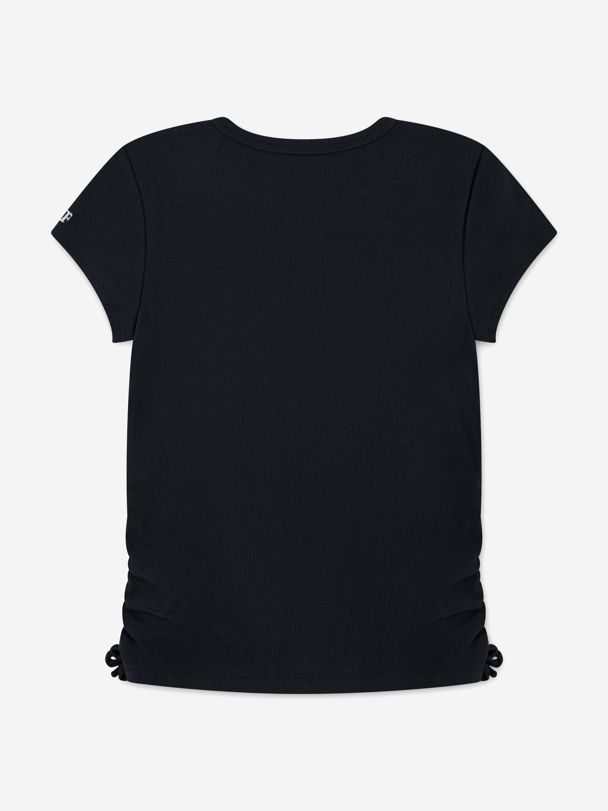 Abercrombie & Fitch Girls Ruched Side Bow T-Shirt in Black Childsplay Clothing