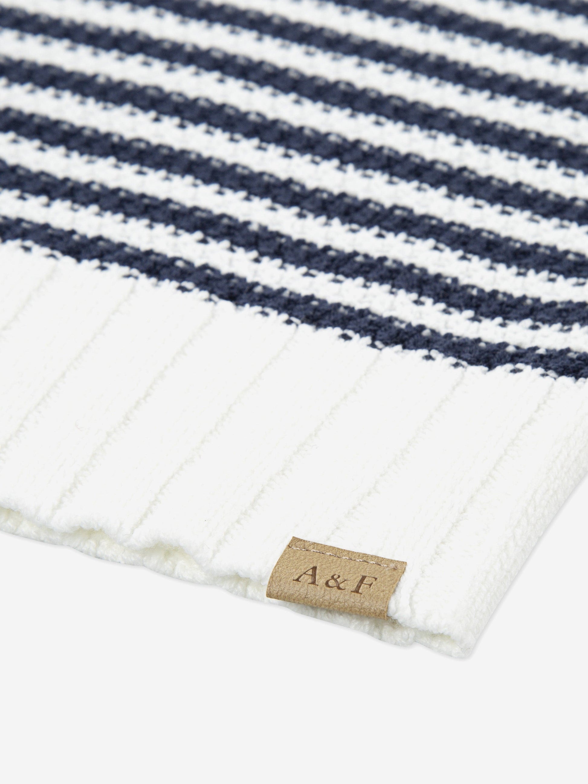 Abercrombie & Fitch Girls Striped Slash Neck Jumper in White Childsplay Clothing