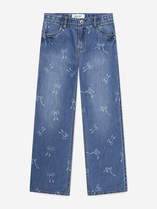 Abercrombie & Fitch Girls HR Discharge Wide Leg Jeans in Blue Childsplay Clothing