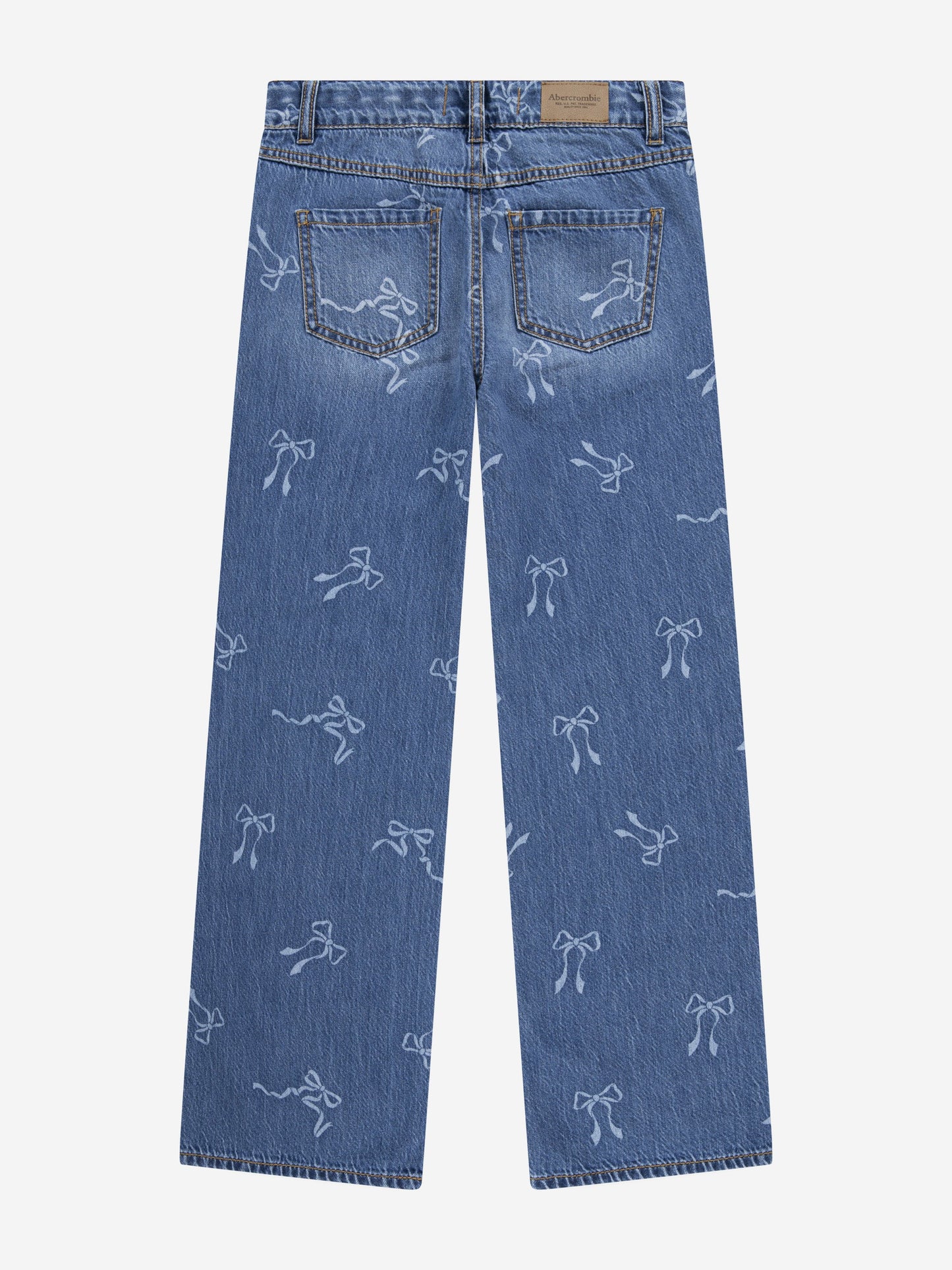 Abercrombie & Fitch Girls HR Discharge Wide Leg Jeans in Blue Childsplay Clothing