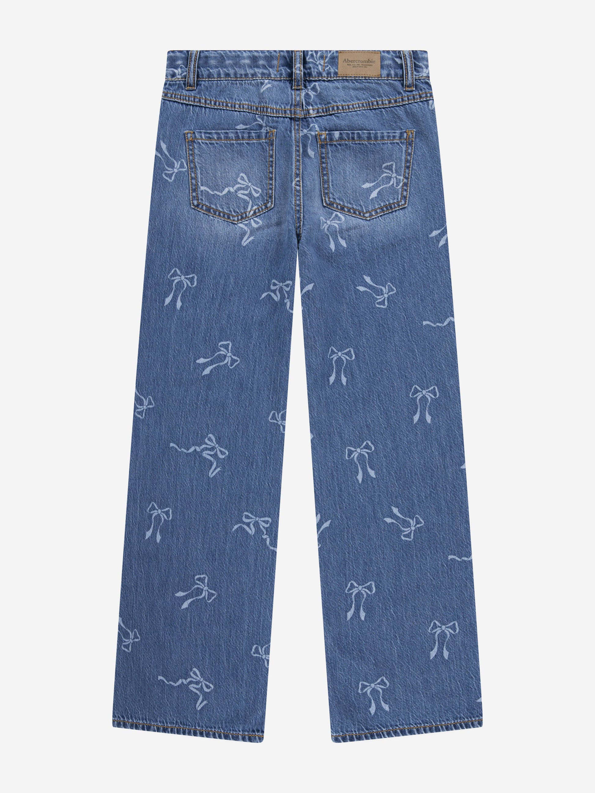 Abercrombie & Fitch Girls HR Discharge Wide Leg Jeans in Blue Childsplay Clothing
