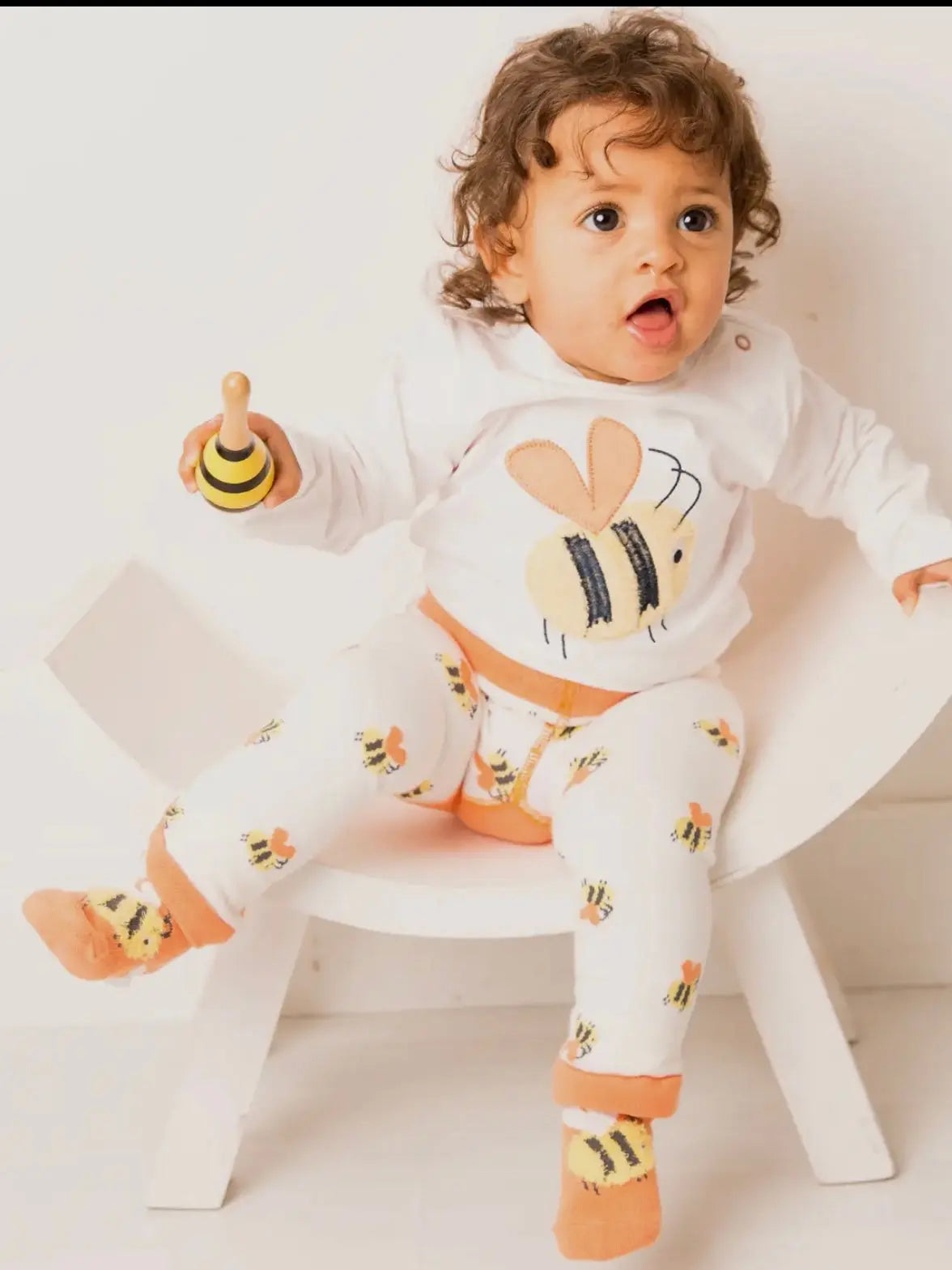 Honey Bee Leggings Pebble Children’s Wear
