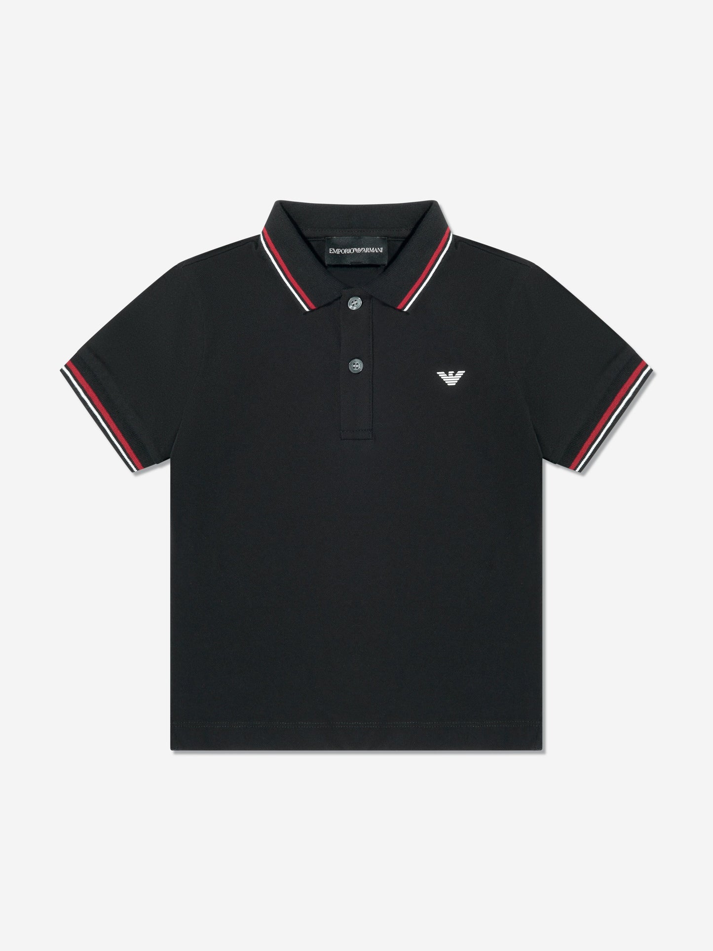 Emporio Armani Boys Logo Polo Shirt in Black Childsplay Clothing
