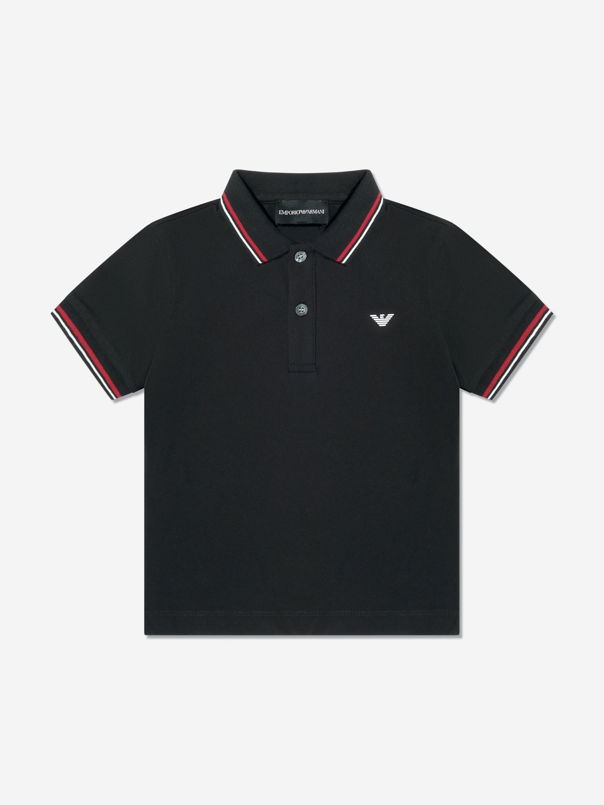 Emporio Armani Boys Logo Polo Shirt in Black Childsplay Clothing