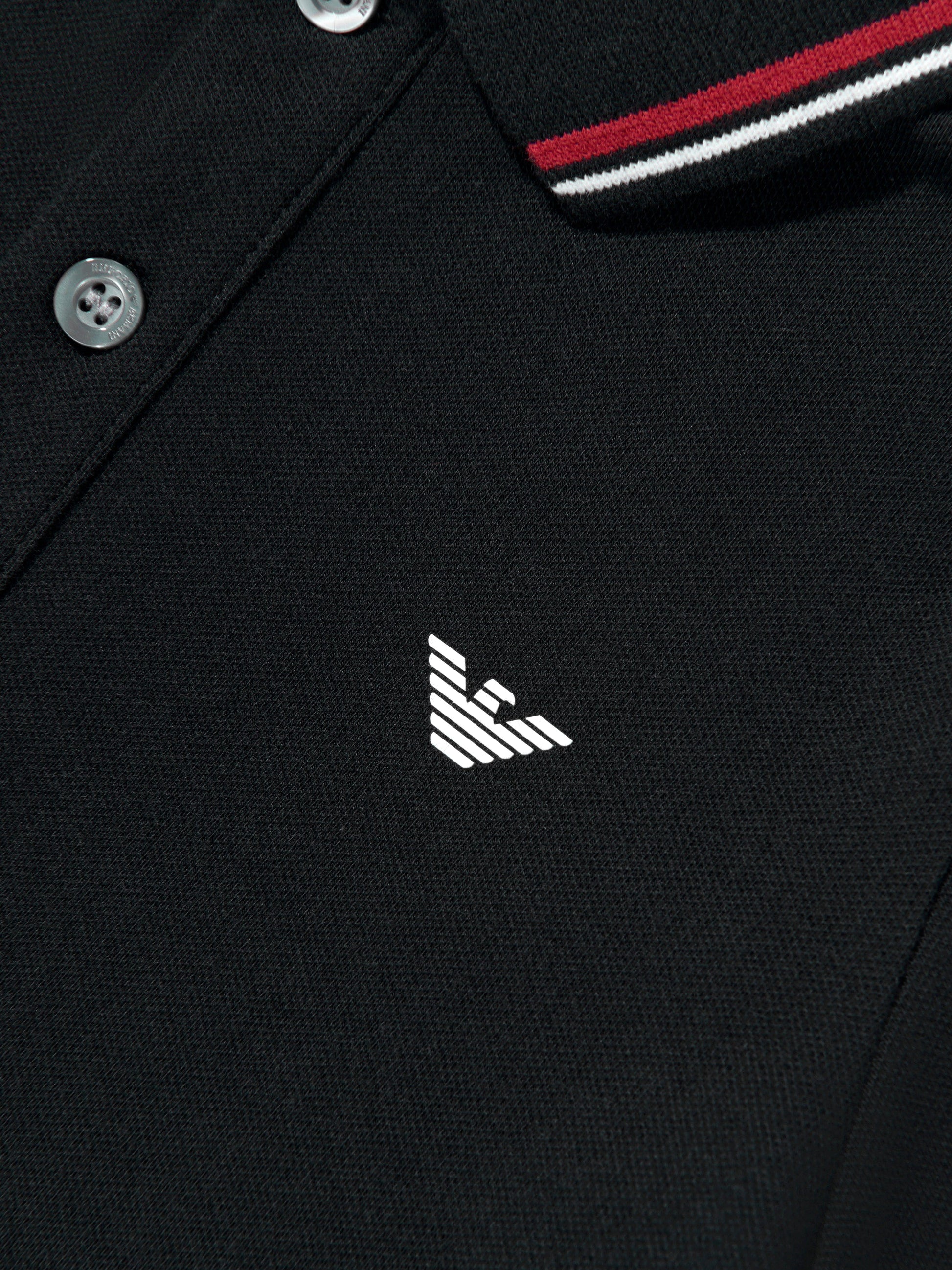 Emporio Armani Boys Logo Polo Shirt in Black Childsplay Clothing