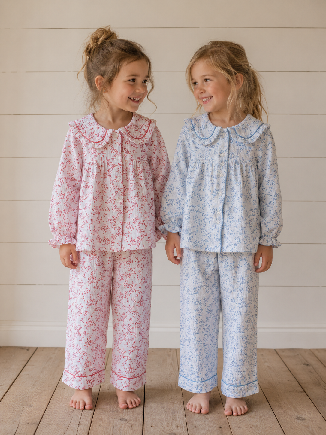 Pink Paisley Organic Muslin Pyjamas WooWoo London