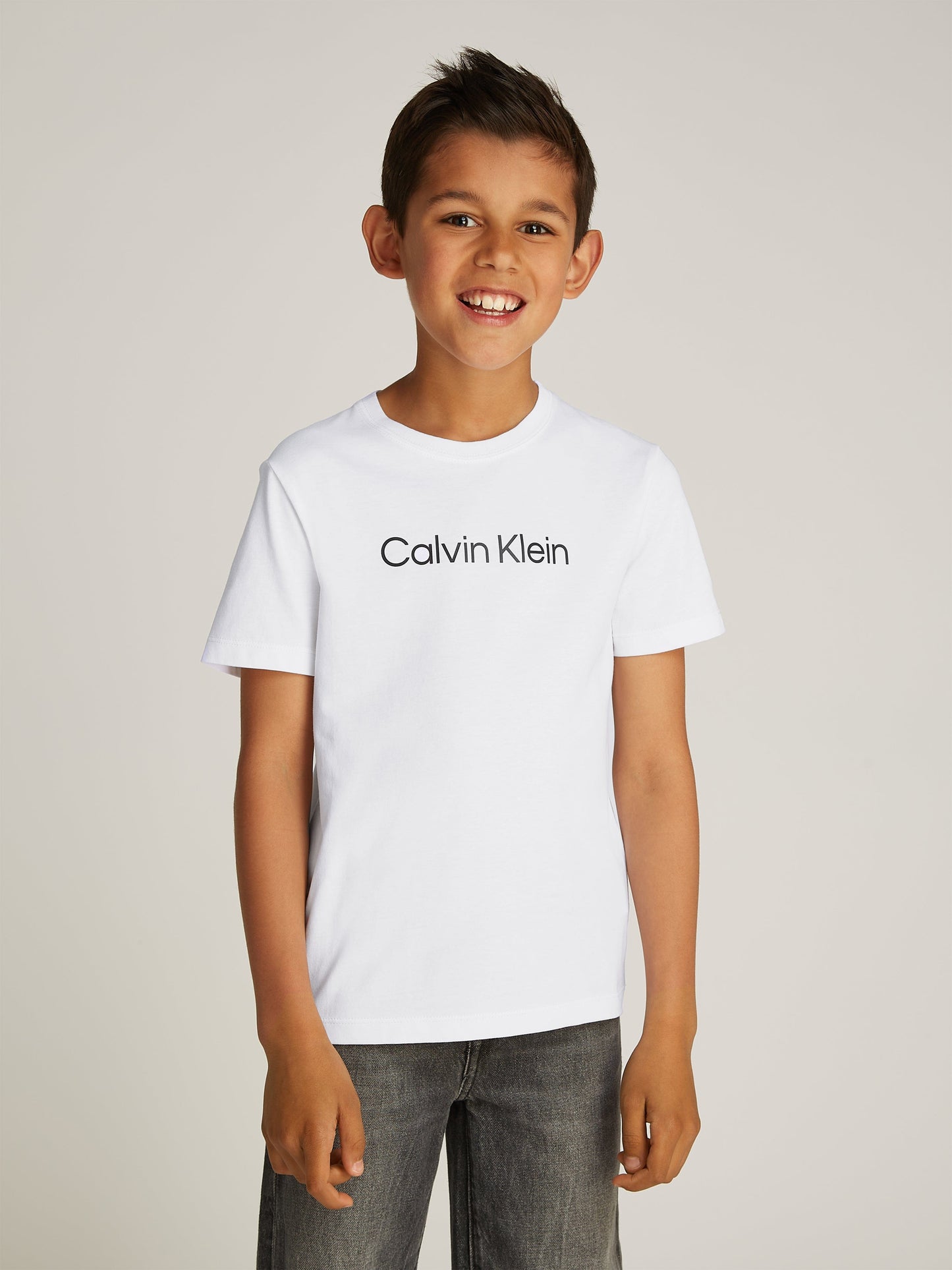 Calvin Klein Kids Logo T-Shirt in White Childsplay Clothing