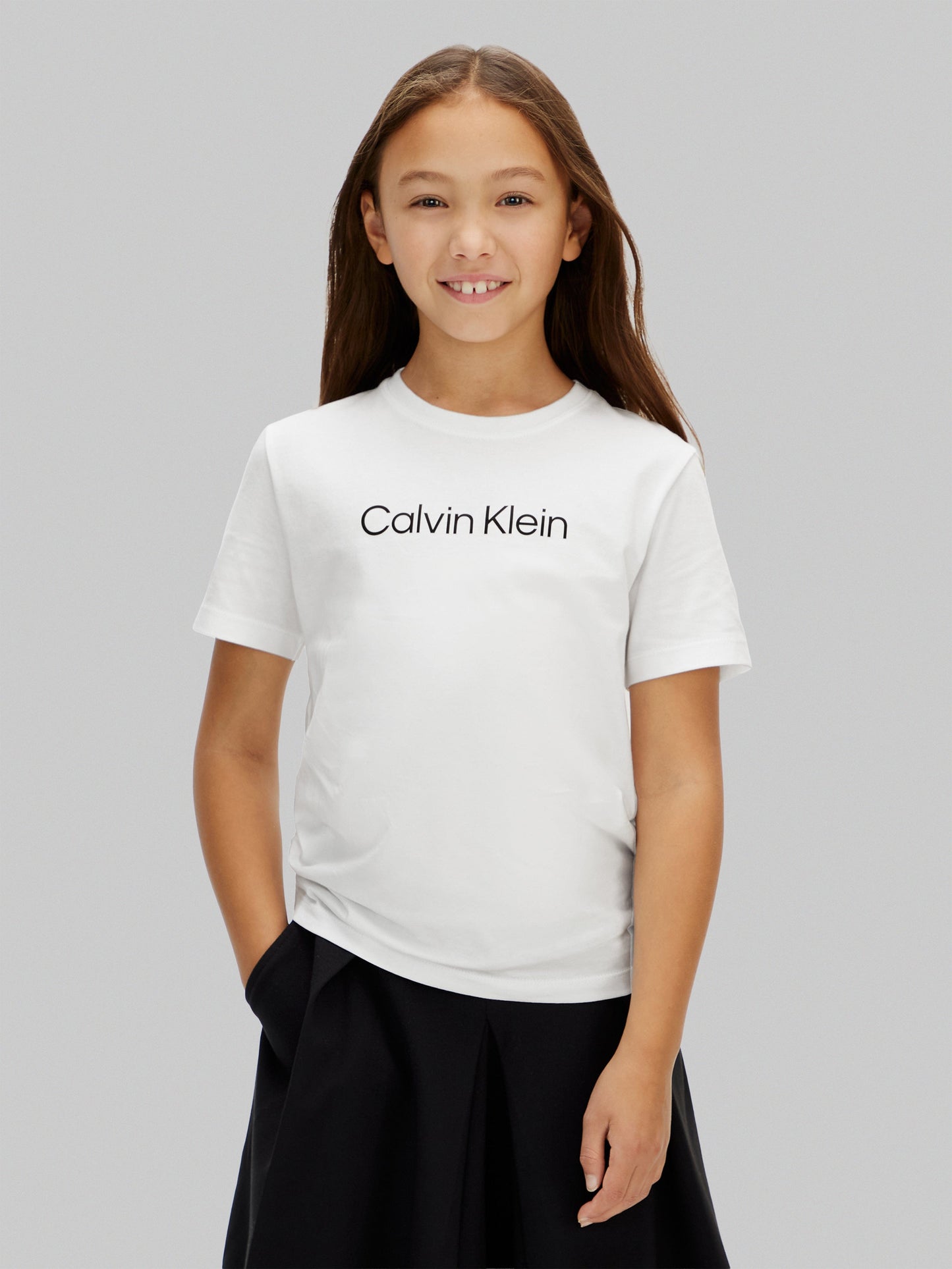 Calvin Klein Kids Logo T-Shirt in White Childsplay Clothing