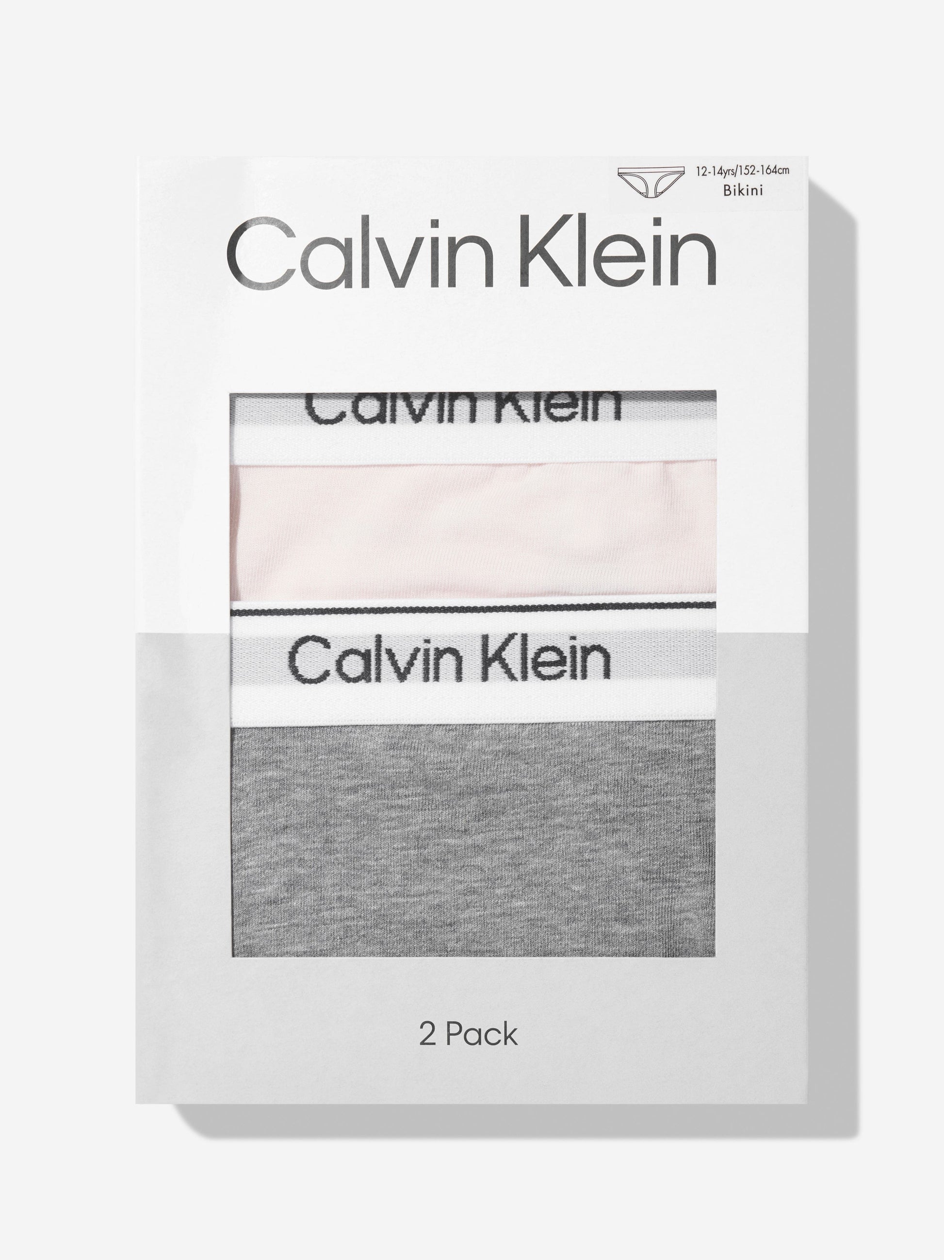 Calvin Klein Girls 2 Pack Bikini Knickers Set in Multicolour Childsplay Clothing