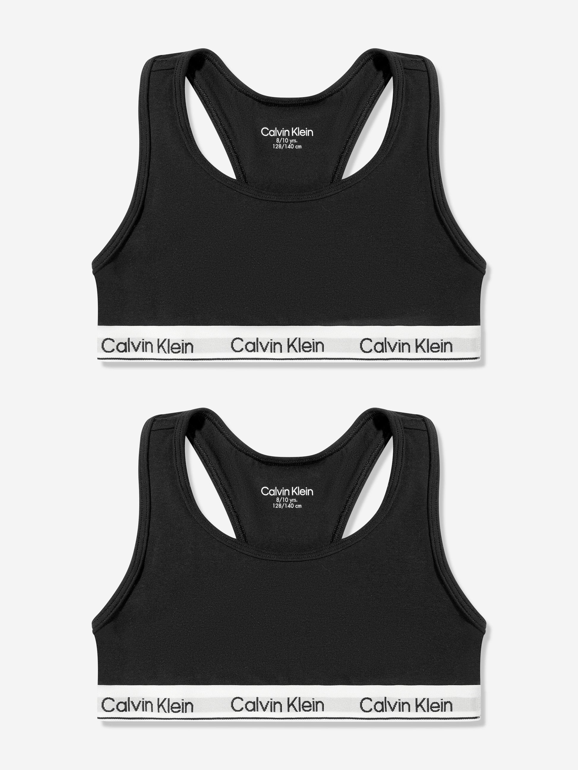 Calvin Klein Girls 2 Pack Bralette Set in Black Childsplay Clothing