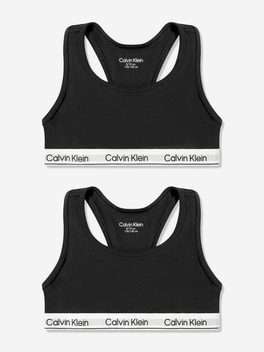 Calvin Klein Girls 2 Pack Bralette Set in Black Childsplay Clothing