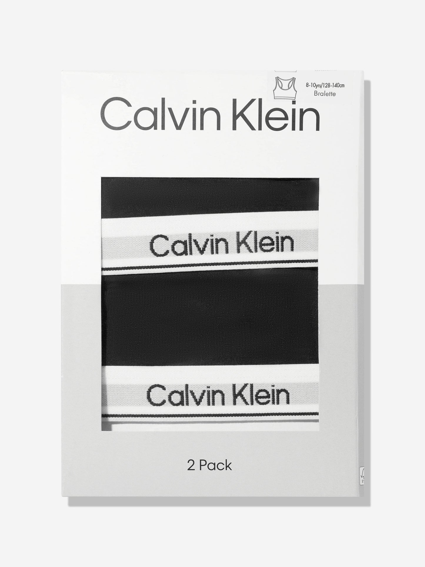 Calvin Klein Girls 2 Pack Bralette Set in Black Childsplay Clothing