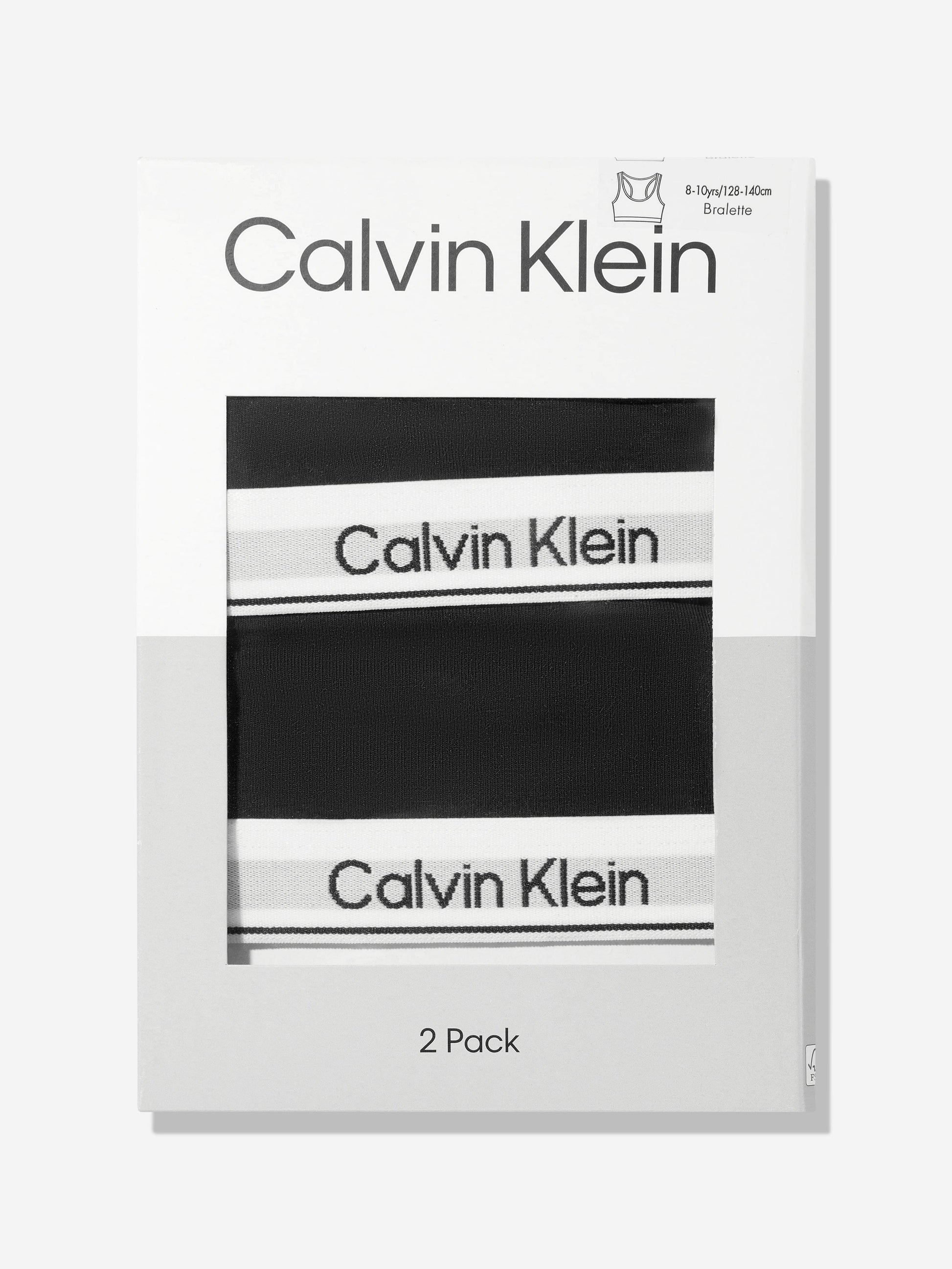 Calvin Klein Girls 2 Pack Bralette Set in Black Childsplay Clothing