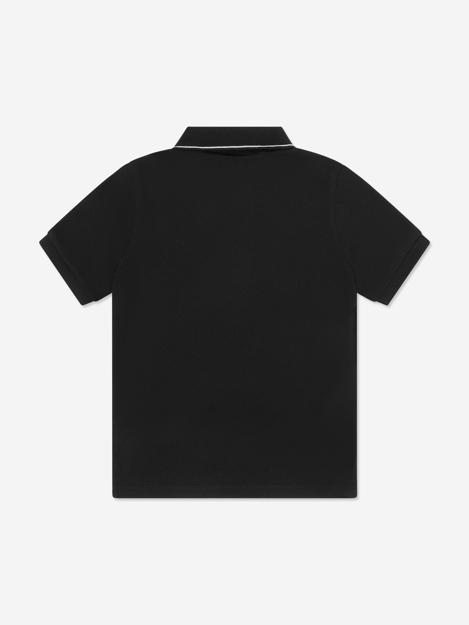 C.P. Company Boys Logo Polo Shirt in Black Childsplay Clothing