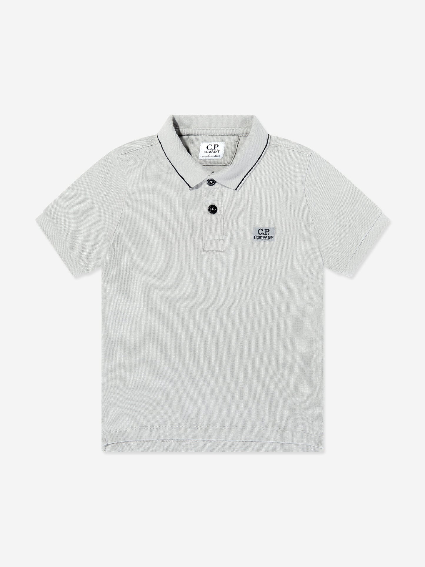 C.P. Company Boys Logo Polo Shirt in Grey Childsplay Clothing