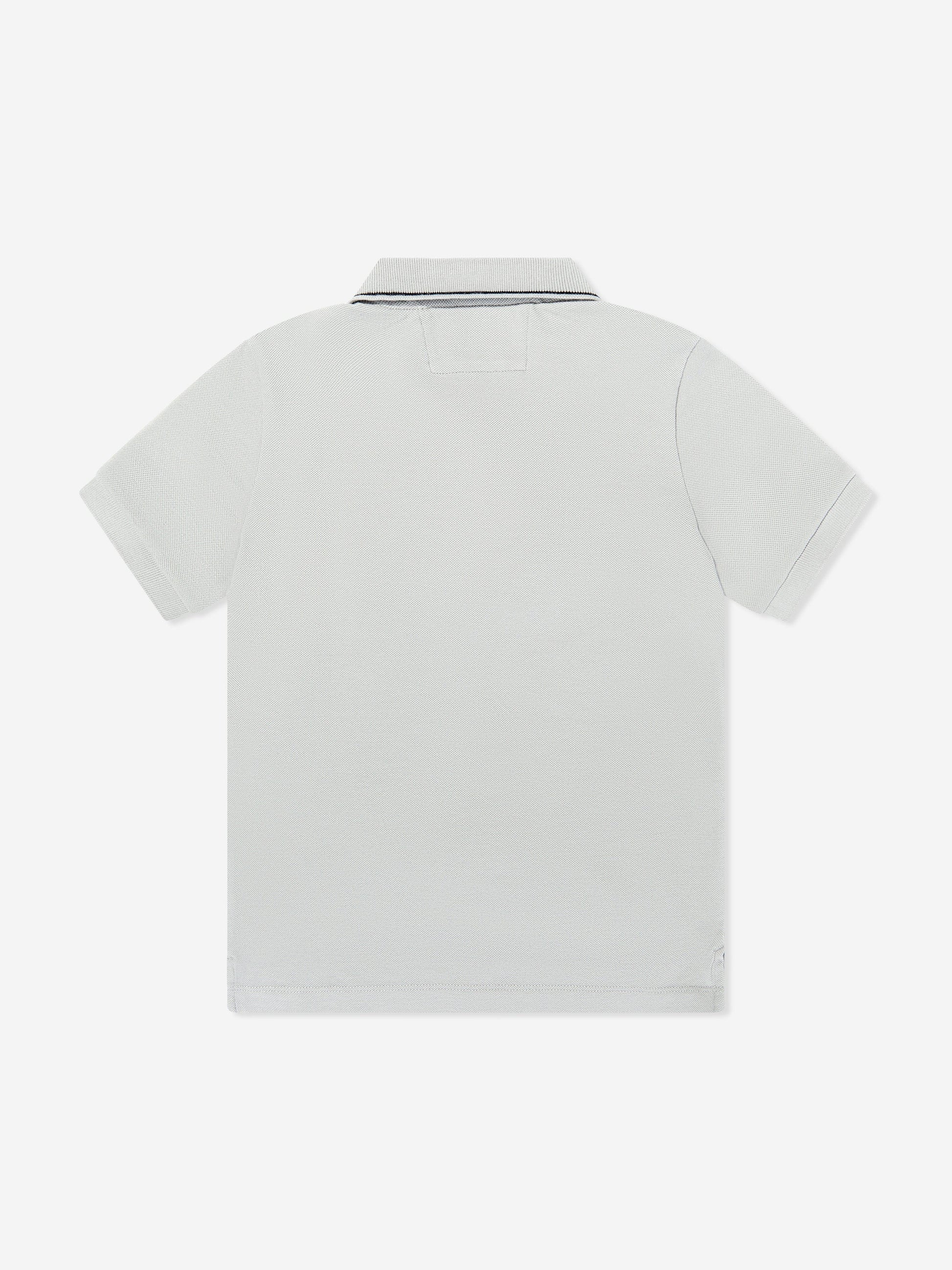 C.P. Company Boys Logo Polo Shirt in Grey Childsplay Clothing