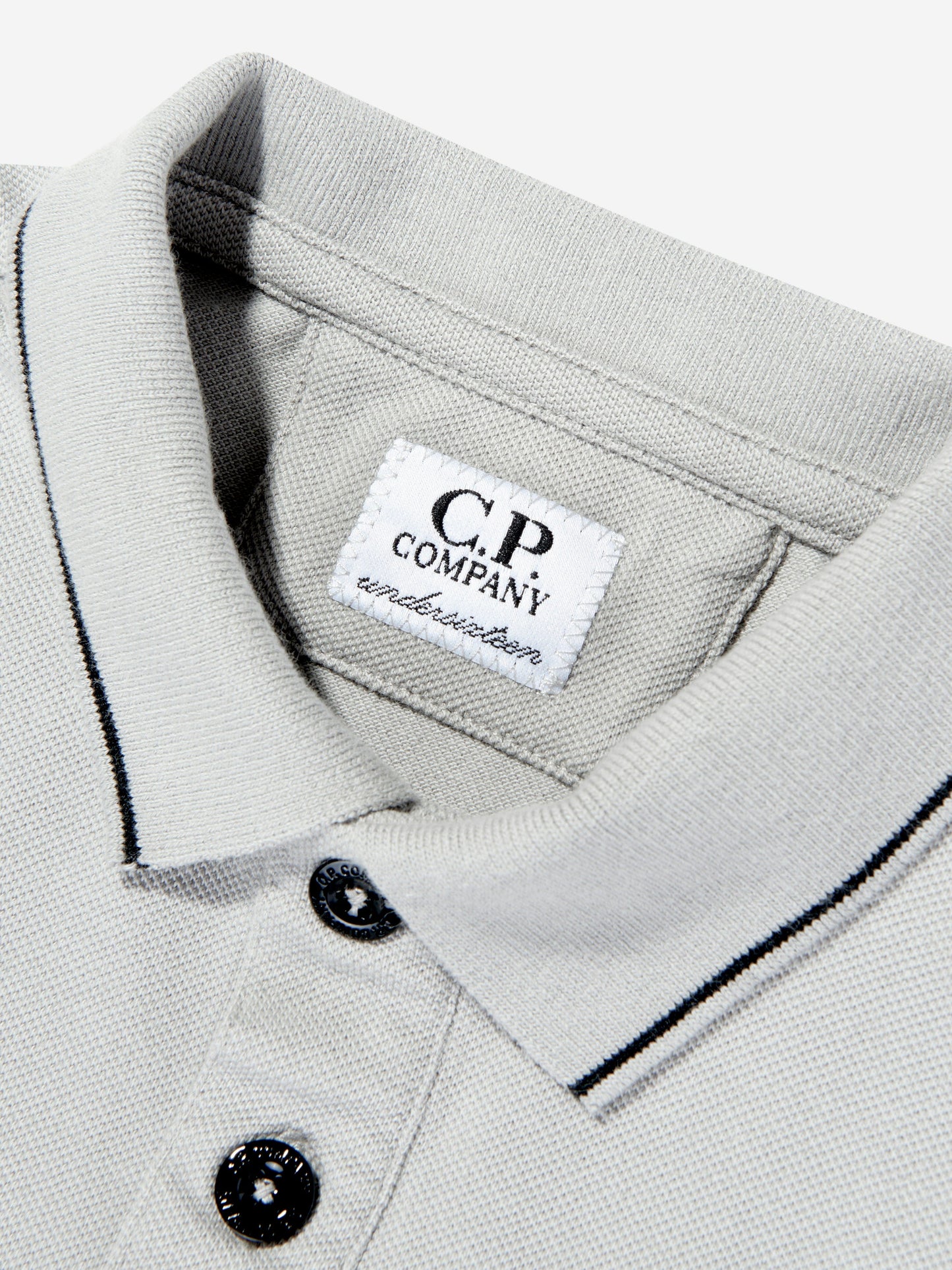 C.P. Company Boys Logo Polo Shirt in Grey Childsplay Clothing