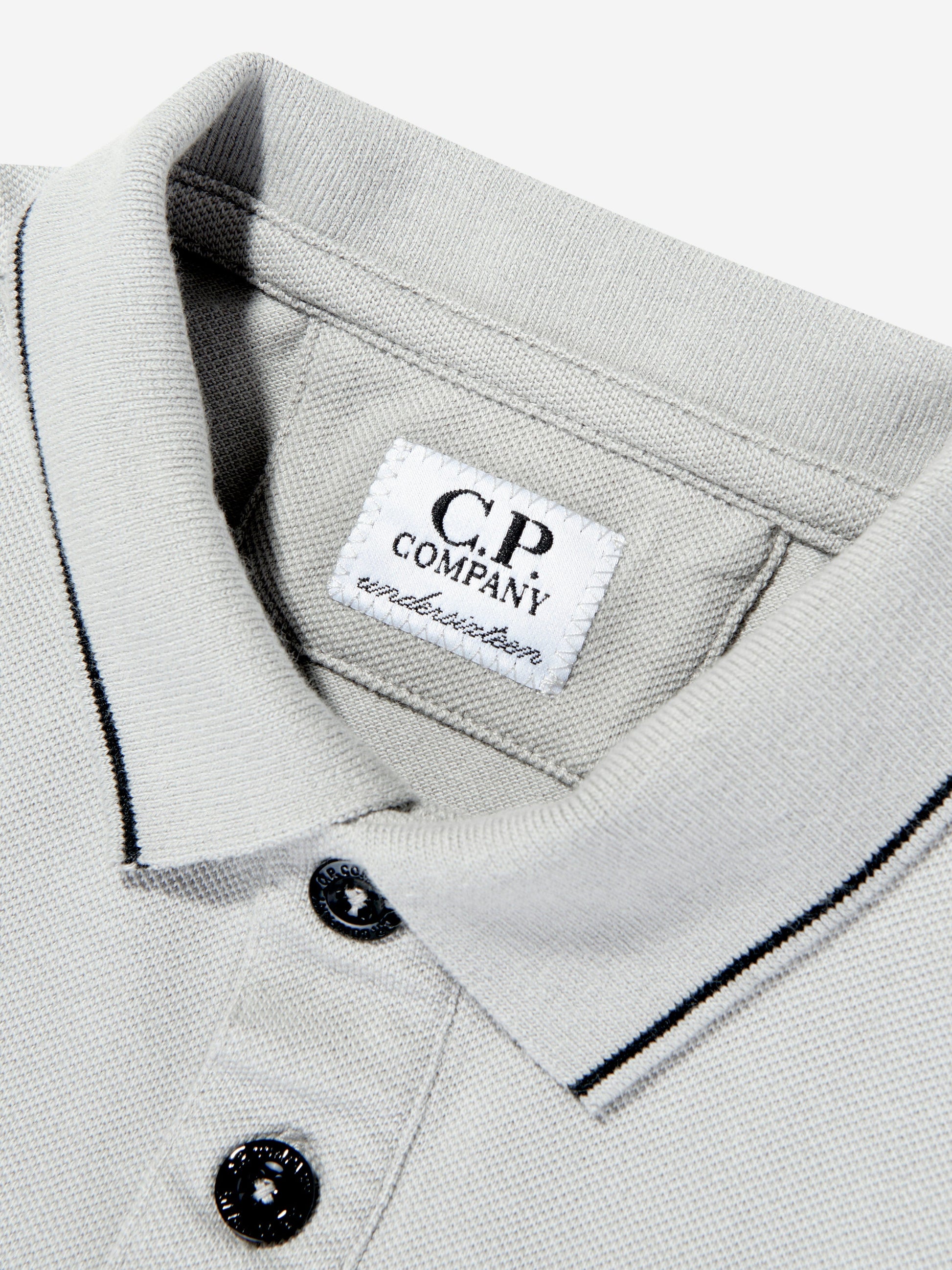 C.P. Company Boys Logo Polo Shirt in Grey Childsplay Clothing