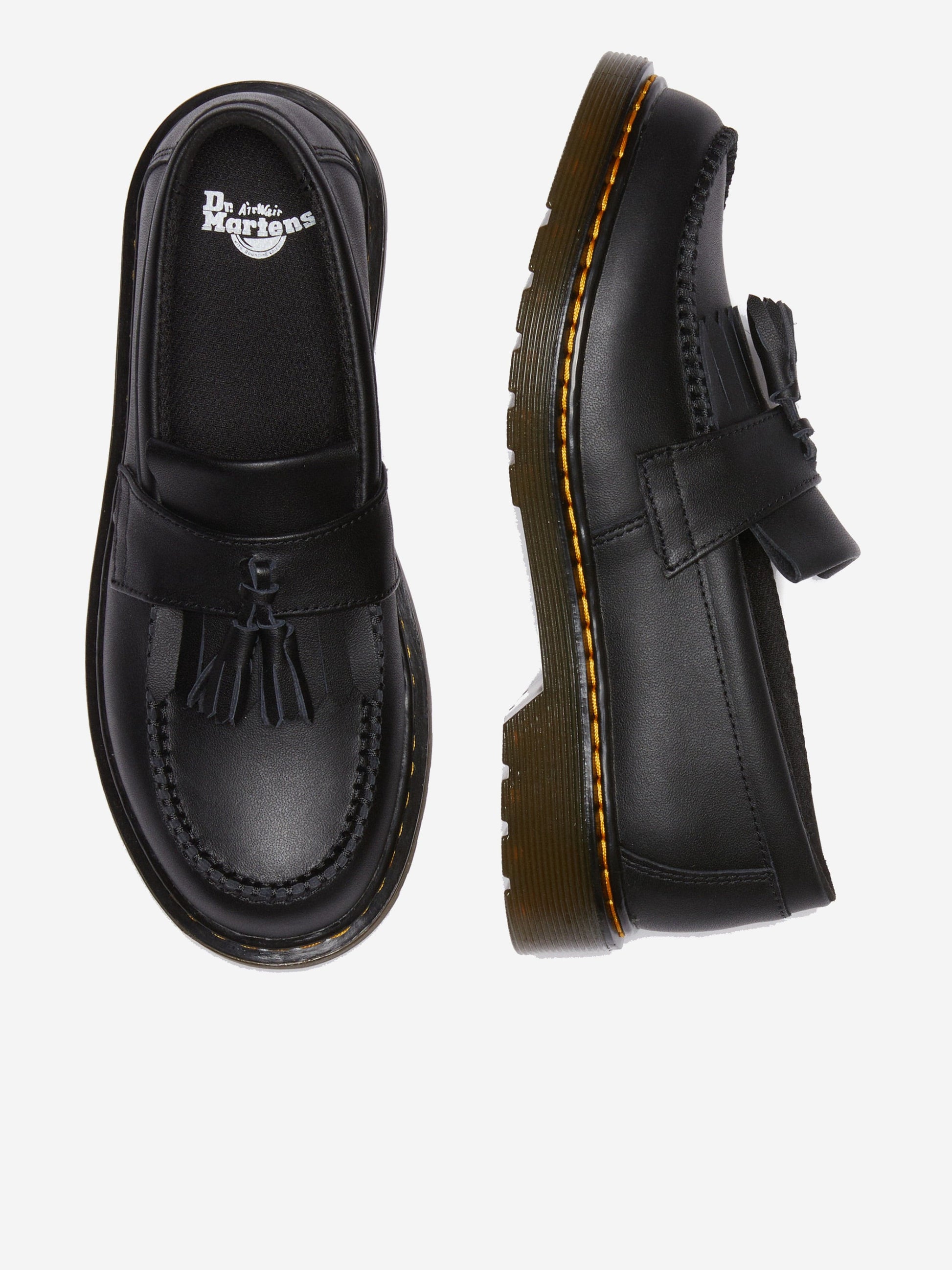Dr Martens Boys Adrian Leather Tassel Loafers in Black Childsplay Clothing
