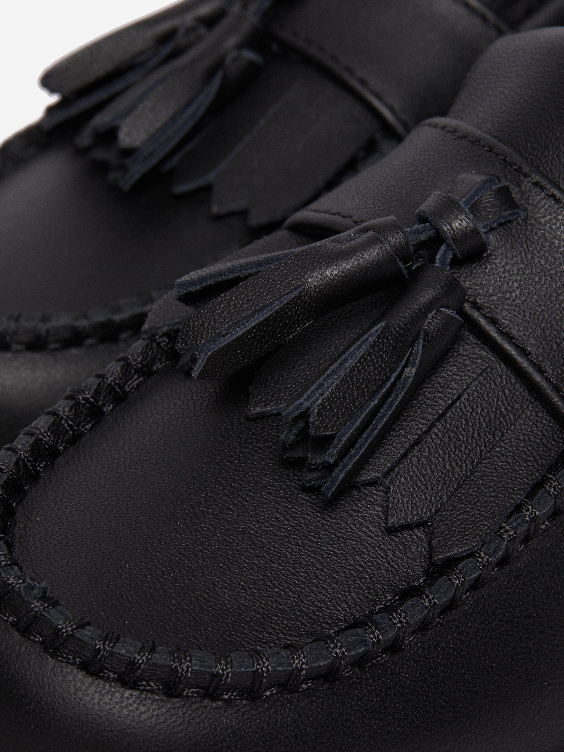 Dr Martens Boys Adrian Leather Tassel Loafers in Black Childsplay Clothing