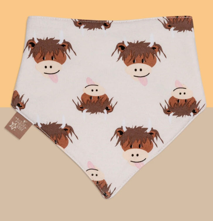 Neutral Hamish Cow Bib Pebble Children’s Store